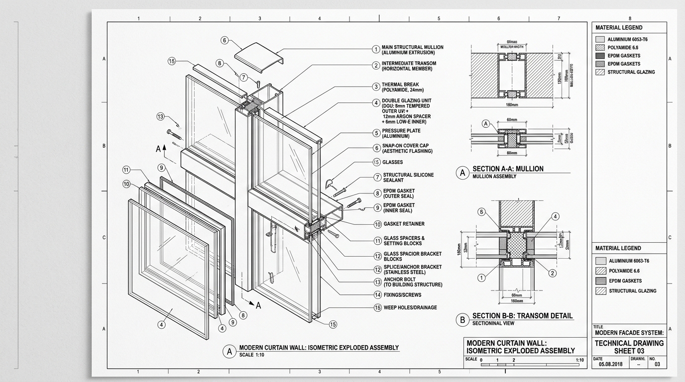 The Lumina Financial Tower technical CAD shop drawing