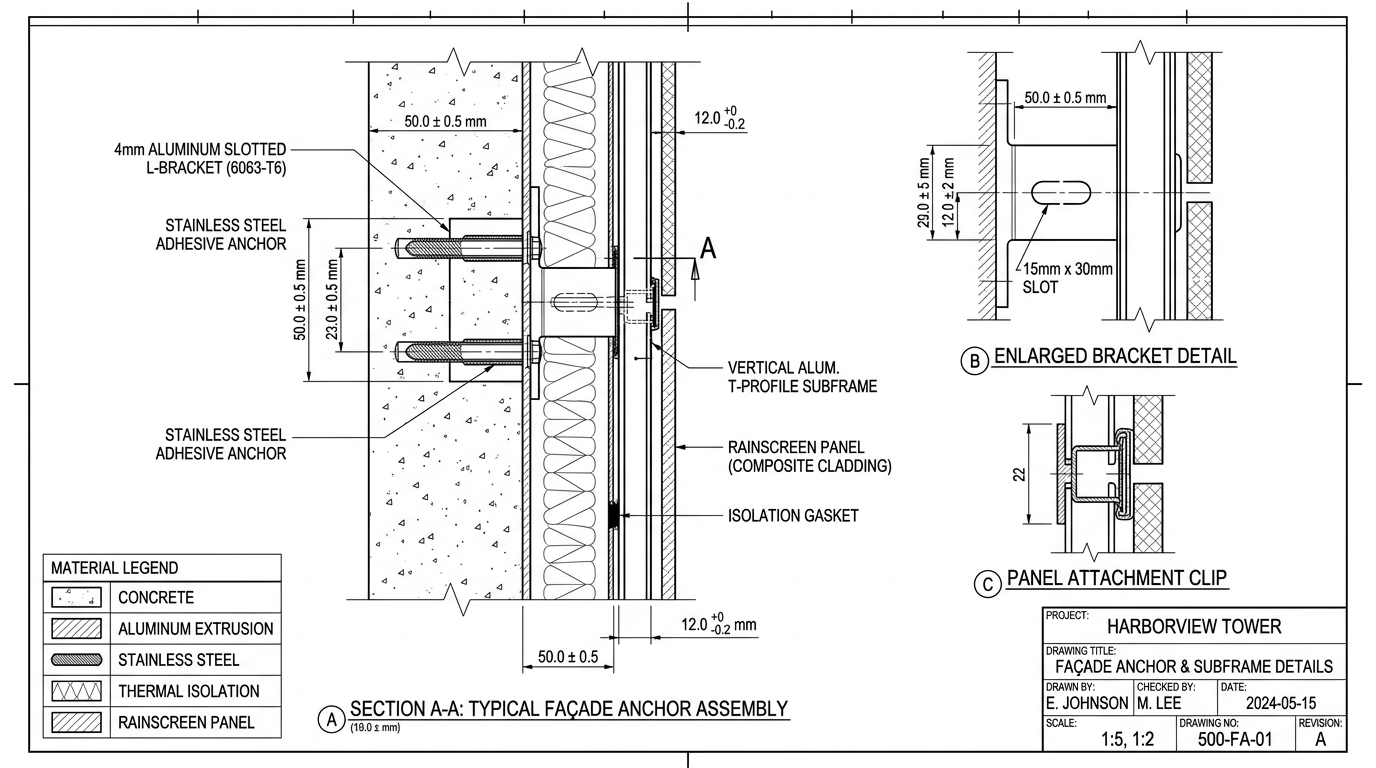 Vertex Innovation Headquarters technical CAD shop drawing